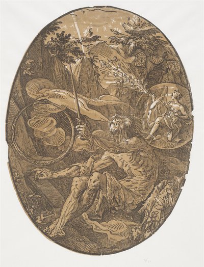 The Cave of Eternity (The Magician) by Hendrick Goltzius