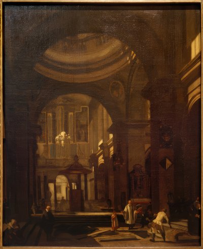 Interior of a Catholic Dome Church by Hendrick Jurianesz van Streek