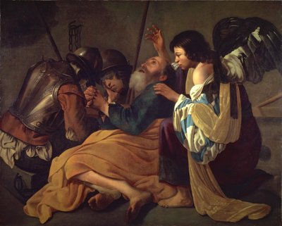 The Liberation of Saint Peter by Hendrick Terbrugghen follower of
