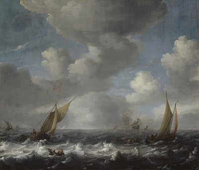 Seascape by Hendrick van de Sande Bakhuyzen