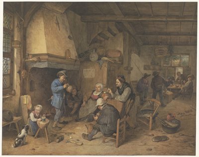 Peasant Company Indoors by Hendrik Abraham Klinkhamer