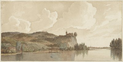 River Landscape with Chokier on the Meuse by Hendrik Abraham Klinkhamer