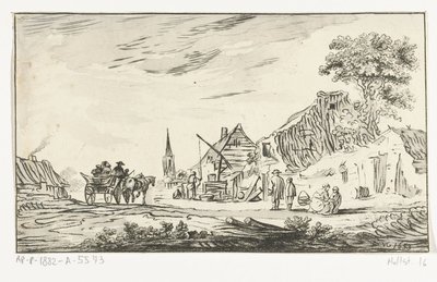 Village Scene by Hendrik Busserus