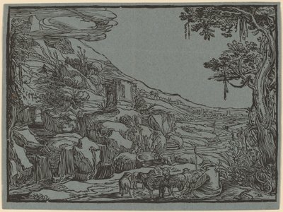 Arcadian Landscape by Hendrik Goltzius