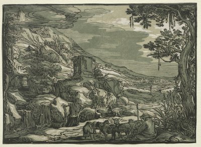 Arcadian Landscape by Hendrik Goltzius