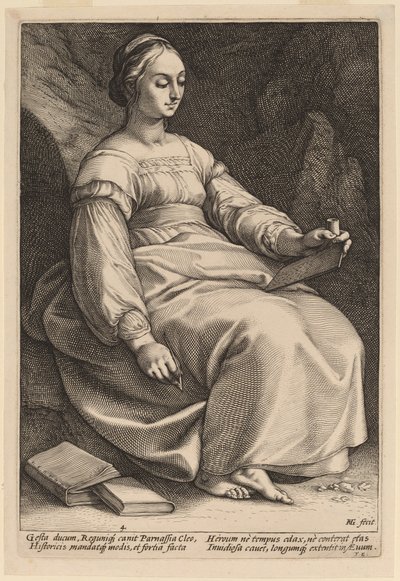 Clio by Hendrik Goltzius