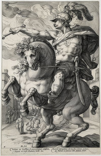 Marcus Curtius by Hendrik Goltzius