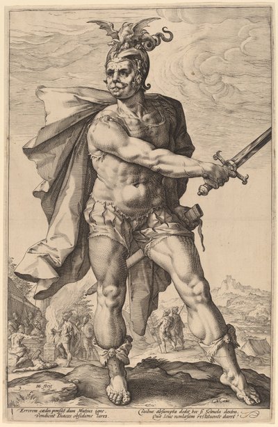 Mucius Scaevola by Hendrik Goltzius