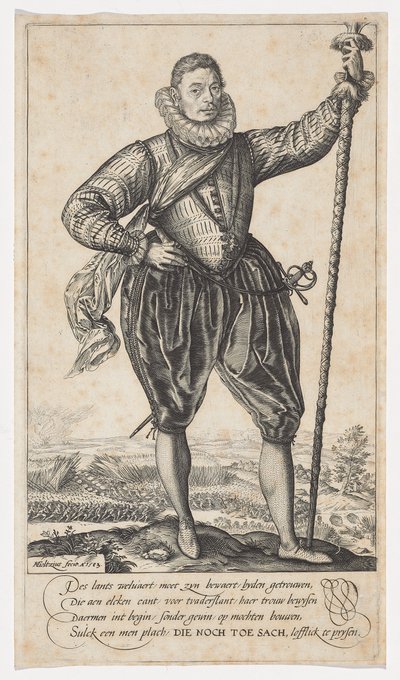 Pike-Bearer, facing right by Hendrik Goltzius