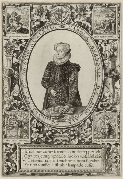 Portrait of Charlotte de Bourbon, 1581 by Hendrik Goltzius