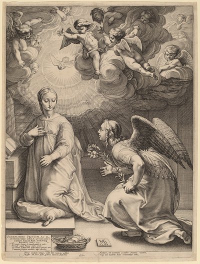 The Annunciation by Hendrik Goltzius