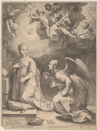 The Annunciation by Hendrik Goltzius