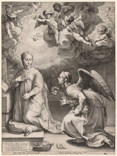 The Annunciation by Hendrik Goltzius