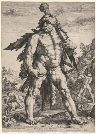 The Great Hercules or Knollenman by Hendrik Goltzius