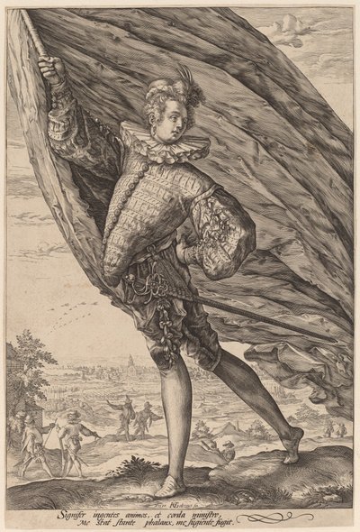 The Standard Bearer, Turned to Left by Hendrik Goltzius