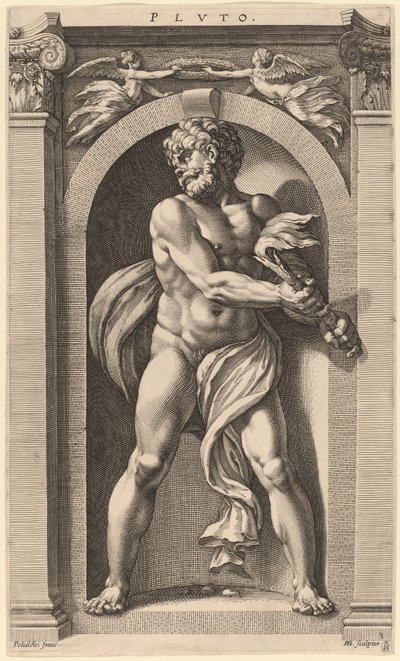 Pluto by Hendrik Goltzius after Polidoro da Caravaggio