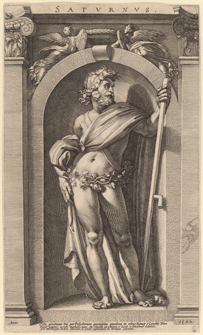 Saturn by Hendrik Goltzius after Polidoro da Caravaggio