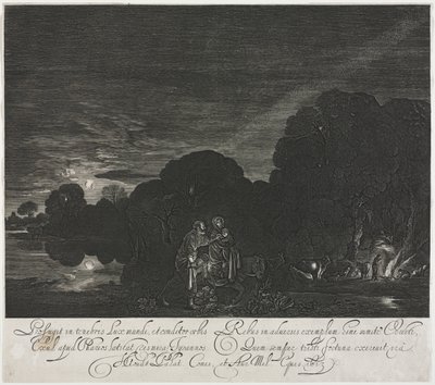 The Flight into Egypt (Night) by Hendrik Goudt