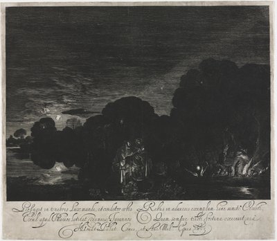 The Flight into Egypt (Night) by Hendrik Goudt