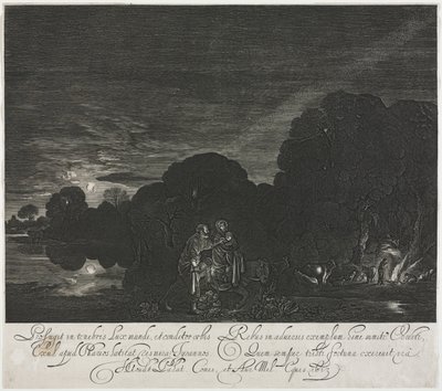 The Flight into Egypt Night by Hendrik Goudt