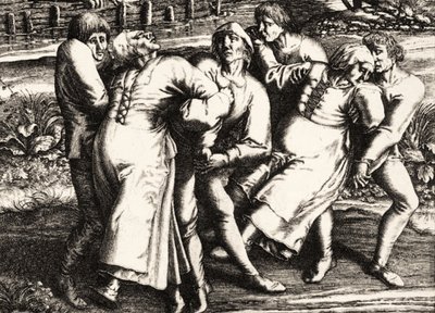 Dancing Plague, Strasbourg, Alsace by Hendrik I Hondius