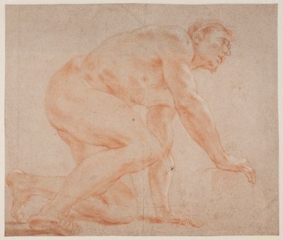 Half-Kneeling Male Model by Hendrik Krock