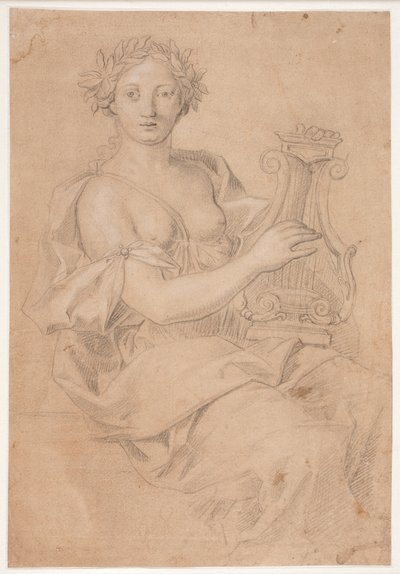 Lyre-Playing Muse (Erato?) by Hendrik Krock