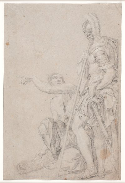 Standing Soldier and Kneeling, Pointing Youth by Hendrik Krock