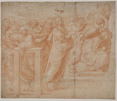 Study after Raphael: "Disputa" (left half of the painting) by Hendrik Krock