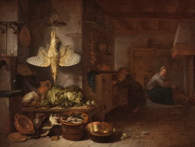 A Kitchen by Hendrik Martensz. Sorgh