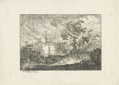 Landscape in Rain and Storm by Hendrik Meijer