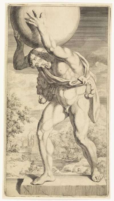 Statue of Hercules with the Celestial Sphere by Hendrik Pola