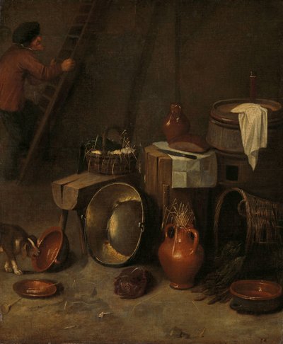 Still Life in a Stable by Hendrik Potuyl