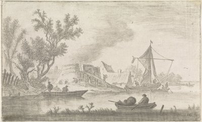River View with Lime Kilns by Hendrik Spilman