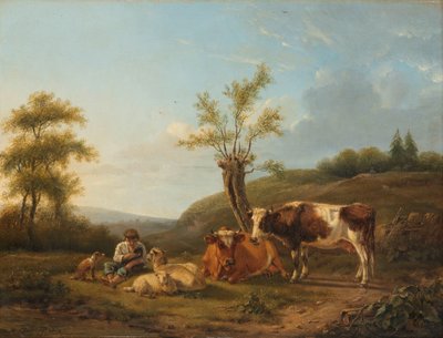 Landscape with Cattle near Darthuizen by Hendrik Stokvisch