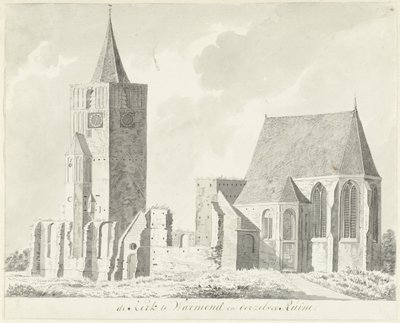 Church in Warmond and Its Ruins by Hendrik Tavenier
