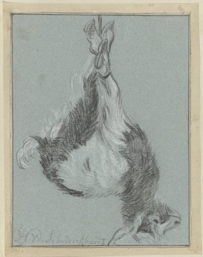Dying Goat by Hendrik Willem Schweickhardt (signed by artist)