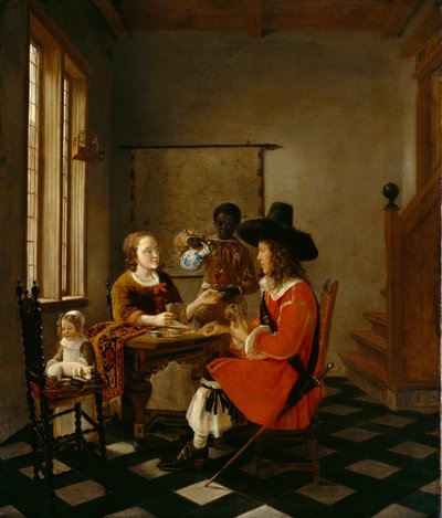 The Game of Cards, c.1660 by Hendrik van der Burch
