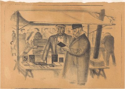 Bookstall at a Market by Henk Henriët