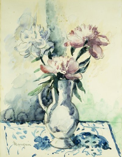 Bouquet of Peonies by Henri Charles Manguin