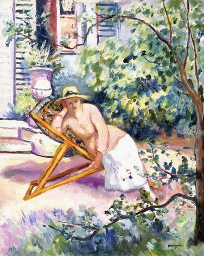 Jeanne in the Garden at Neuilly by Henri Charles Manguin