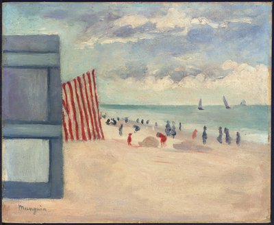 The Beach at Touquet by Henri Charles Manguin