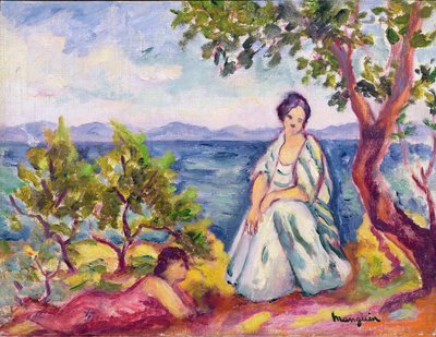 Two Figures Beside the Water by Henri Charles Manguin