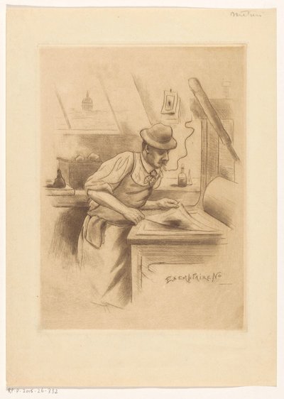 Printer in His Studio by Henri Boutet (possibly)