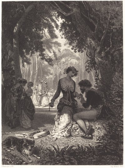 Italian Dancers by Henri Charles Antoine Baron