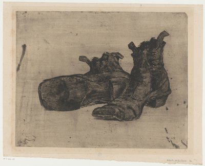 Pair of boots by Henri Charles Guérard (signed by artist)