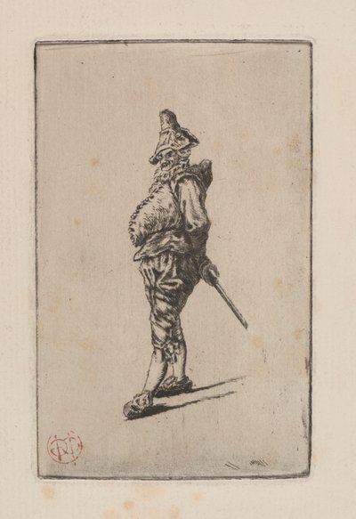 Punchinello, After Meissonier by Henri Charles Guérard