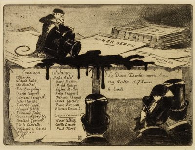 Monkey Overturning an Inkwell, 1881 by Henri Charles Guérard