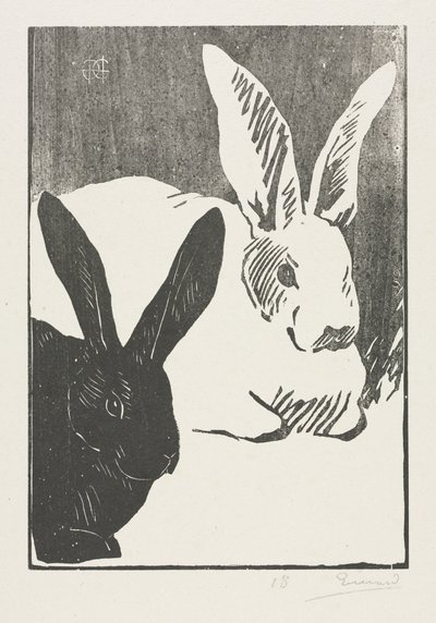 The Rabbits by Henri Charles Guérard