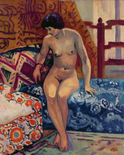 Nude on an Ottoman by Henri Charles Manguin